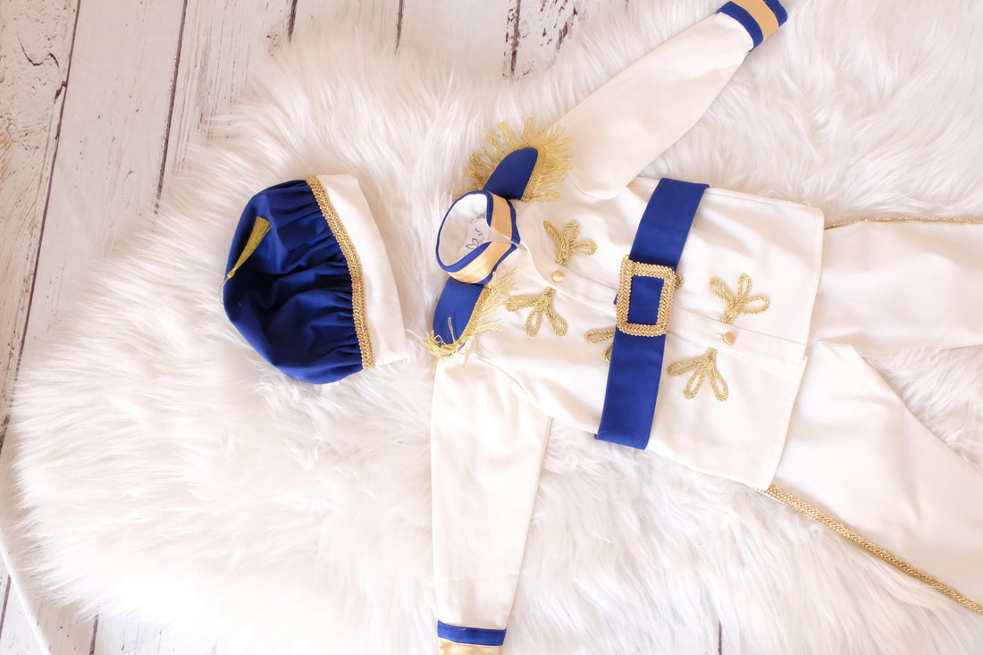 Prince charming costume white Baby Girl Dress for Special Occasion