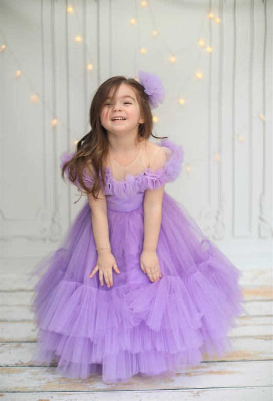 Clara flower girl dress lilac