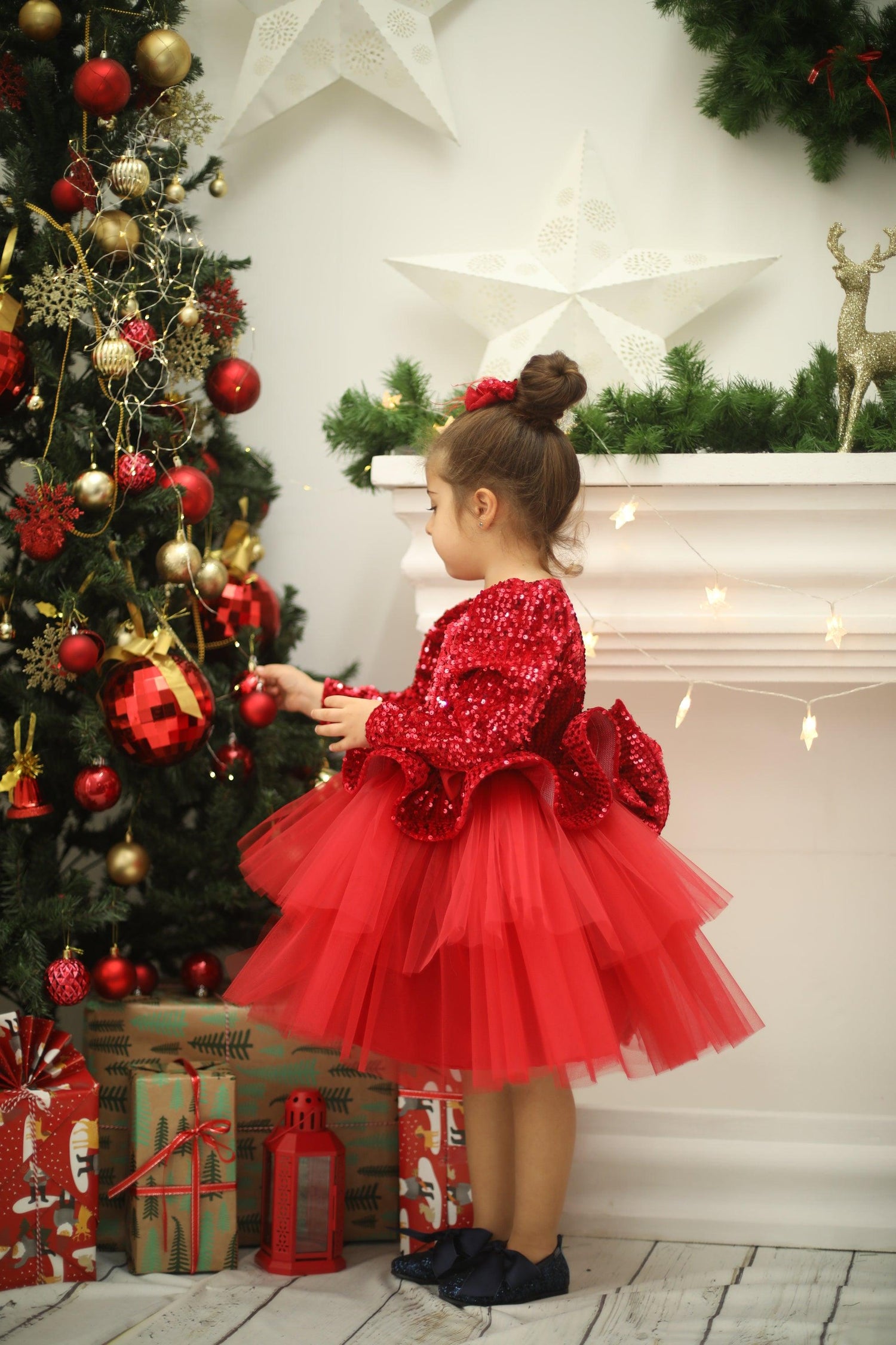 Red New Year Dress Girl | Dress Red