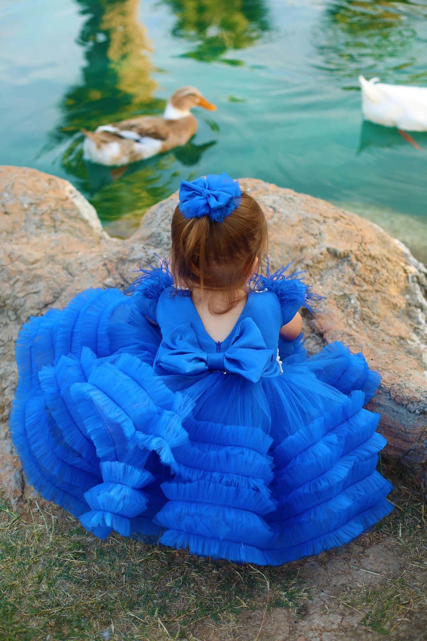 Blue Ruffle Dress
