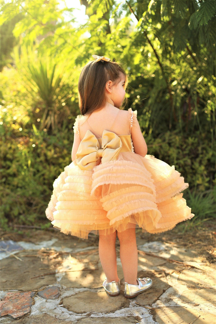 Gold Color Pearl Dress