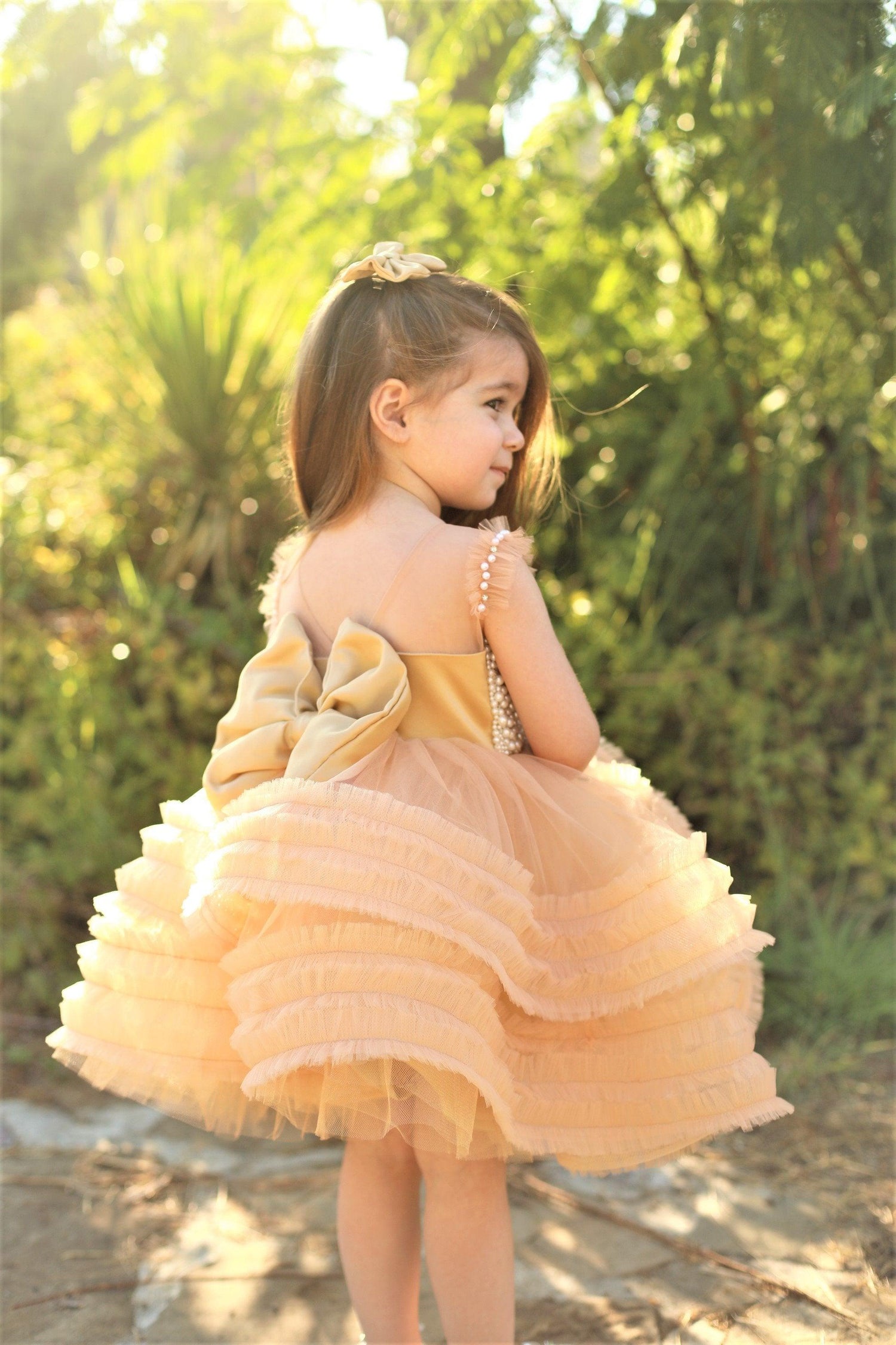 Gold Color Pearl Dress