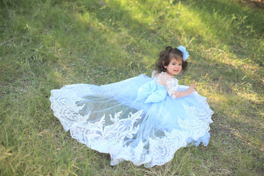 Girl Dress Sky Blue 