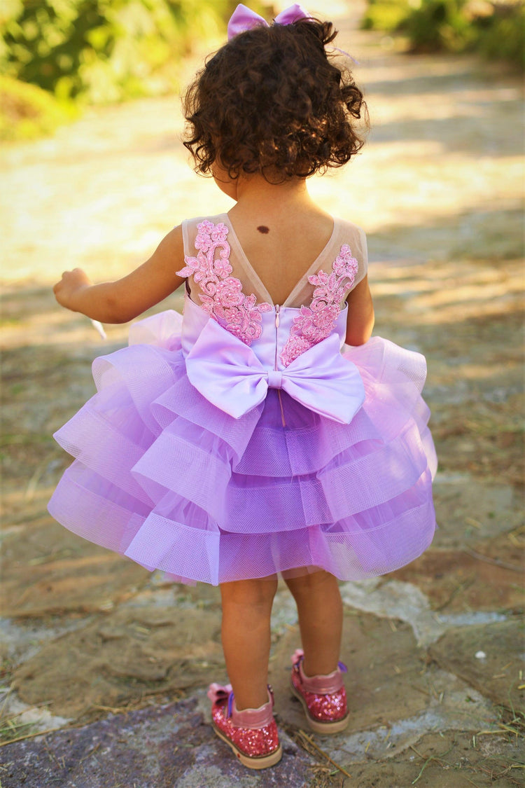 Olivia Girl Dresss lilac - MyBabyByMerry 