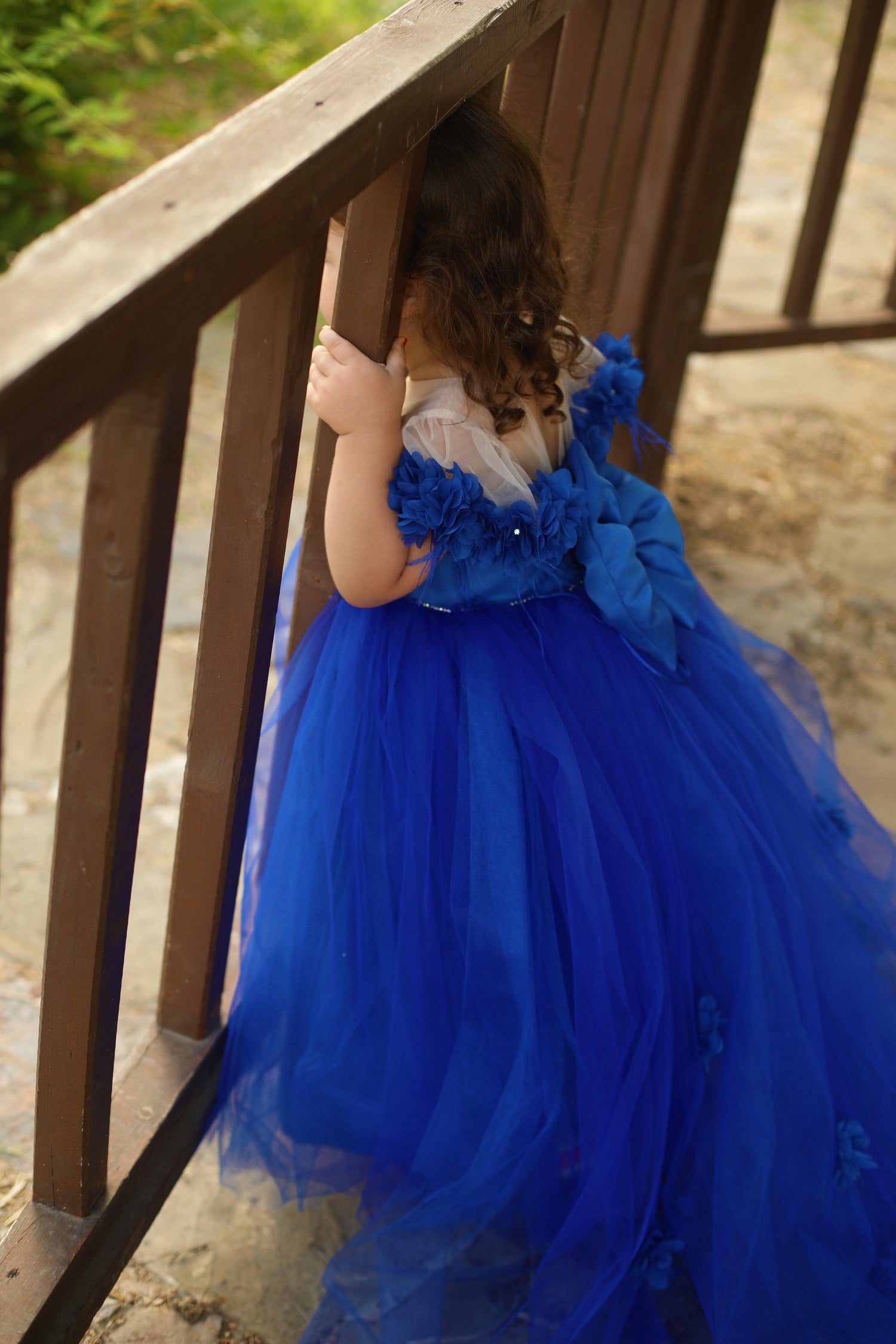 Flowergirl dress Blue - MyBabyByMerry 
