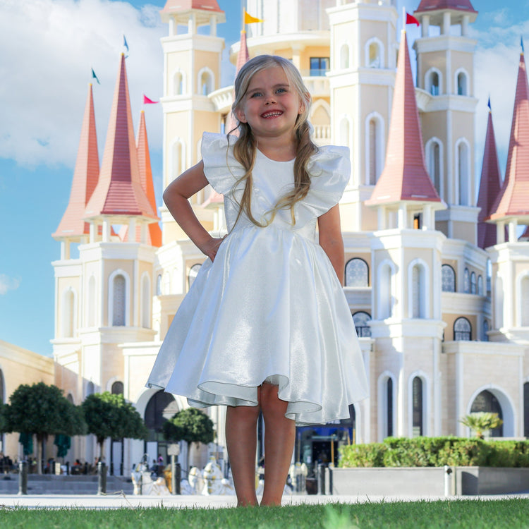 Serena girl dress white