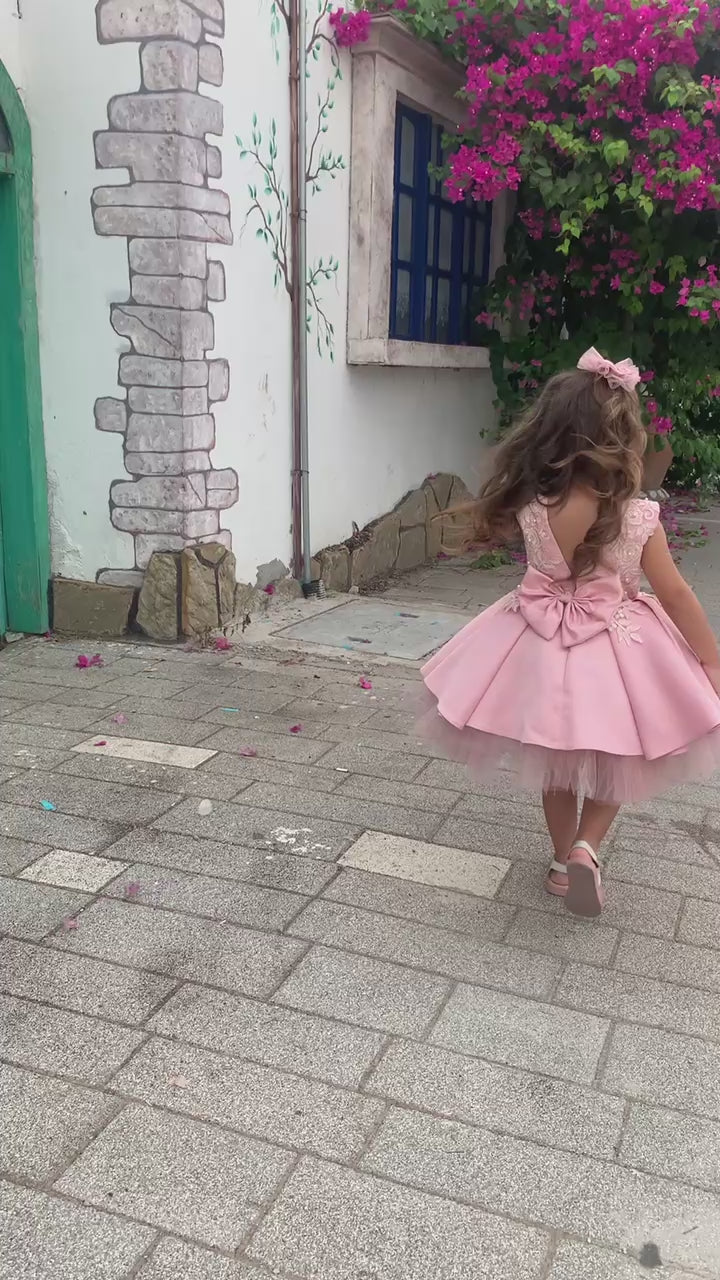 Bonita girl dress blush