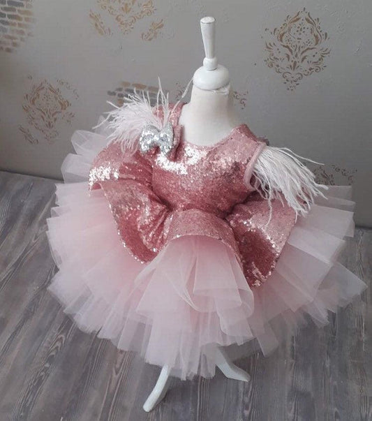 Pink Kana Tutu dress - MyBabyByMerry 