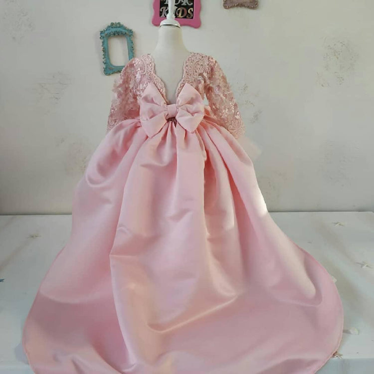 Rose Lace Dress - MyBabyByMerry 