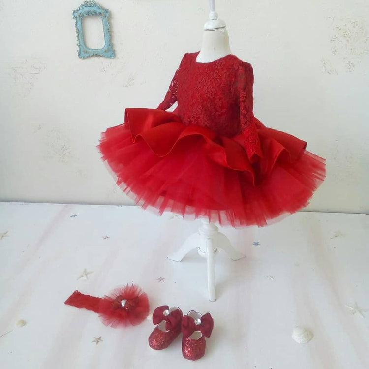 Red Merry Dress - MyBabyByMerry 