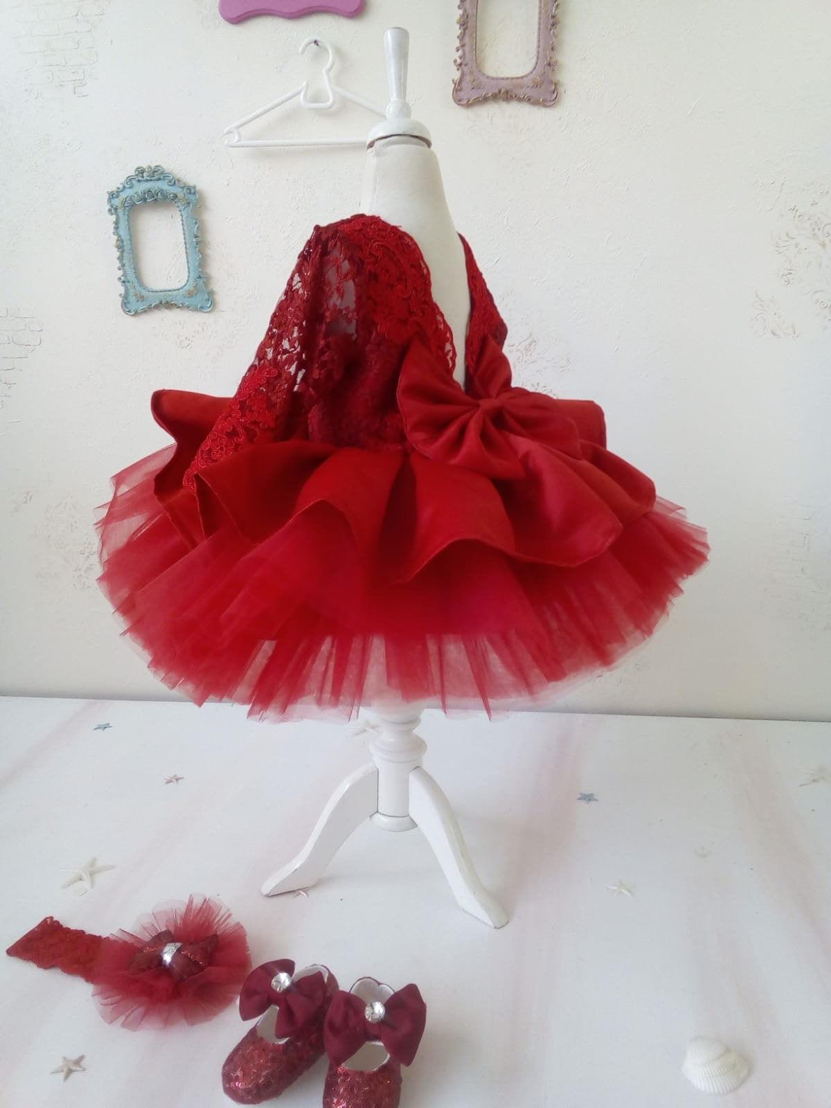Red Merry Dress - MyBabyByMerry 