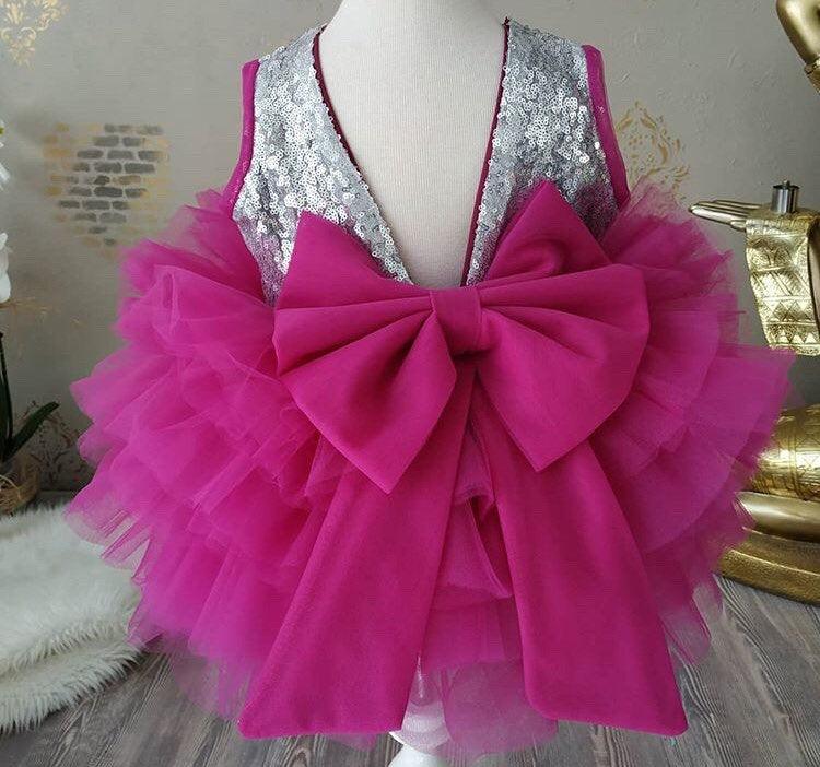 Pink Elif Dress - MyBabyByMerry 
