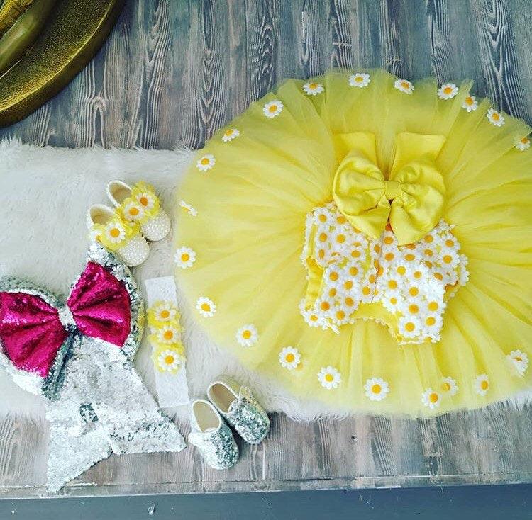 Sunflower Tutu Dress - MyBabyByMerry 