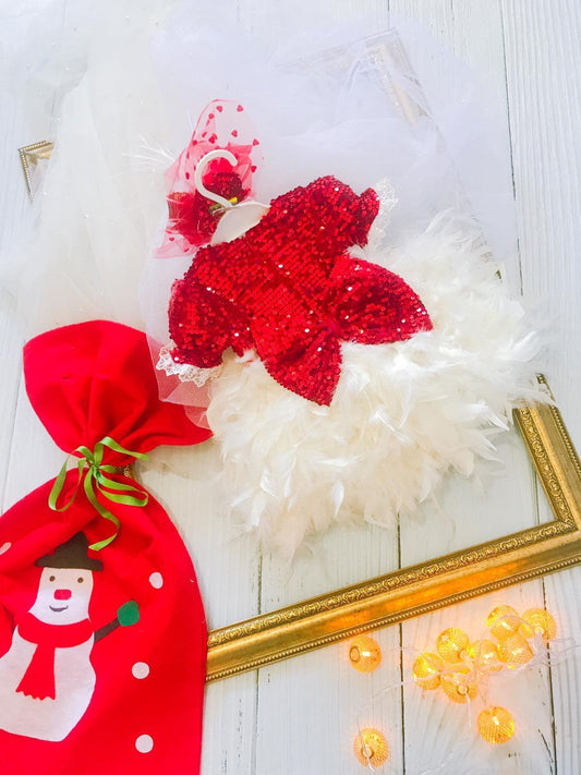 Red Sequin Christmas Dress - MyBabyByMerry 