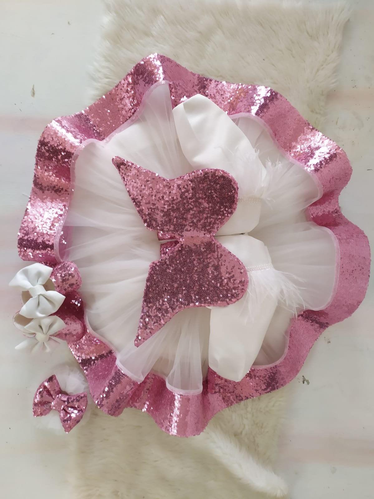 Pink Angela Girl Dress - MyBabyByMerry 