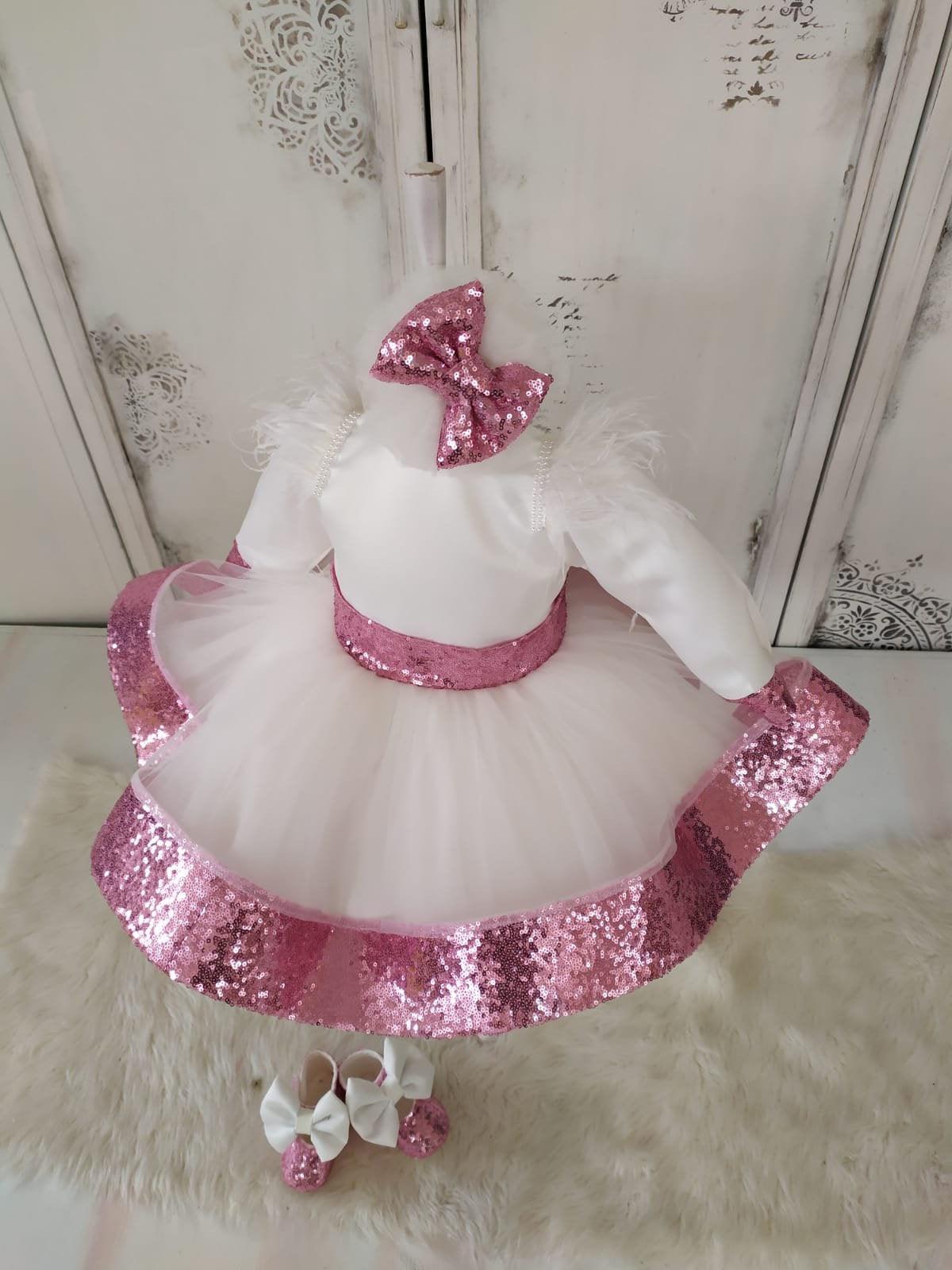 Pink Angela Girl Dress - MyBabyByMerry 