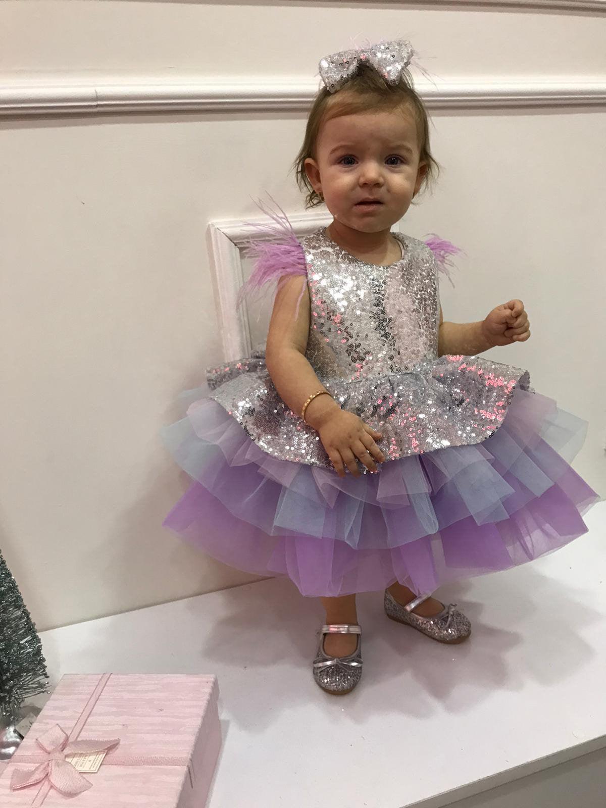Silver Sequin Dress Set - MyBabyByMerry 