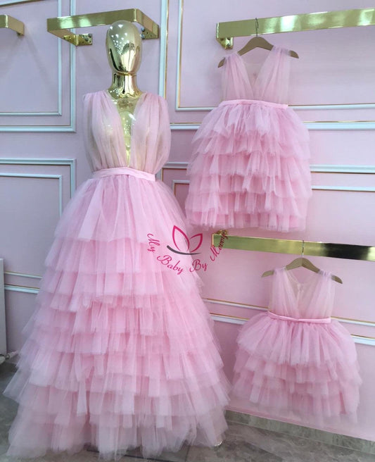 Mother and daughter matching dresses - MyBabyByMerry 