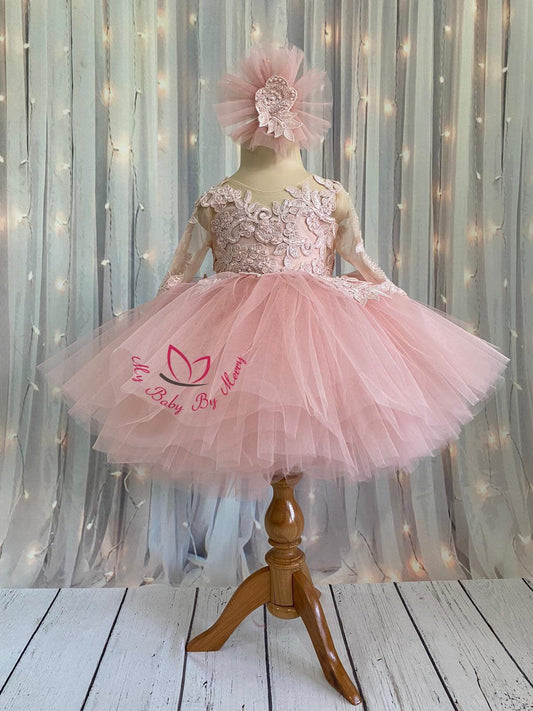 Lace Tutu Pink Dress