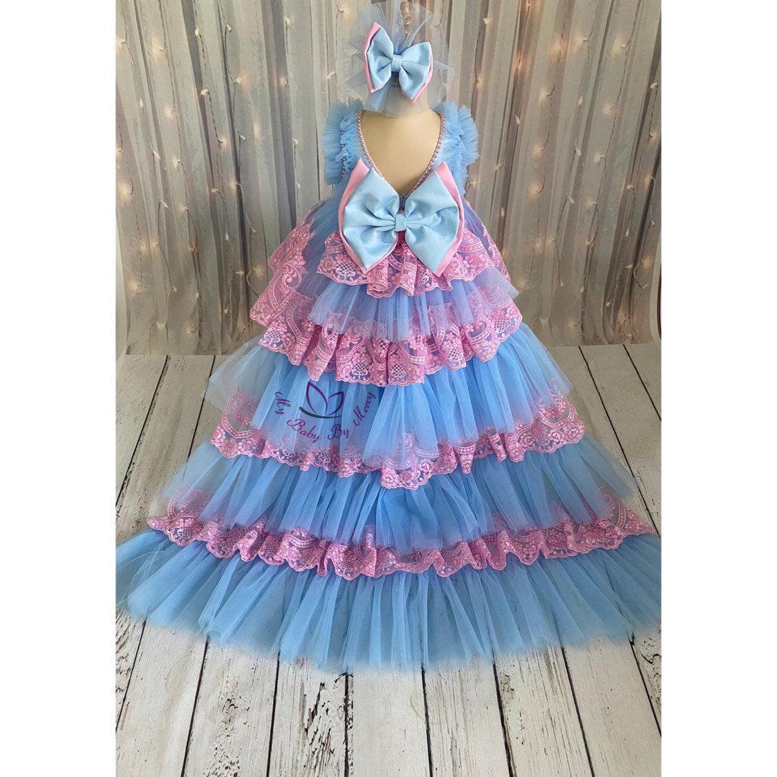 Pink And Blue Dress