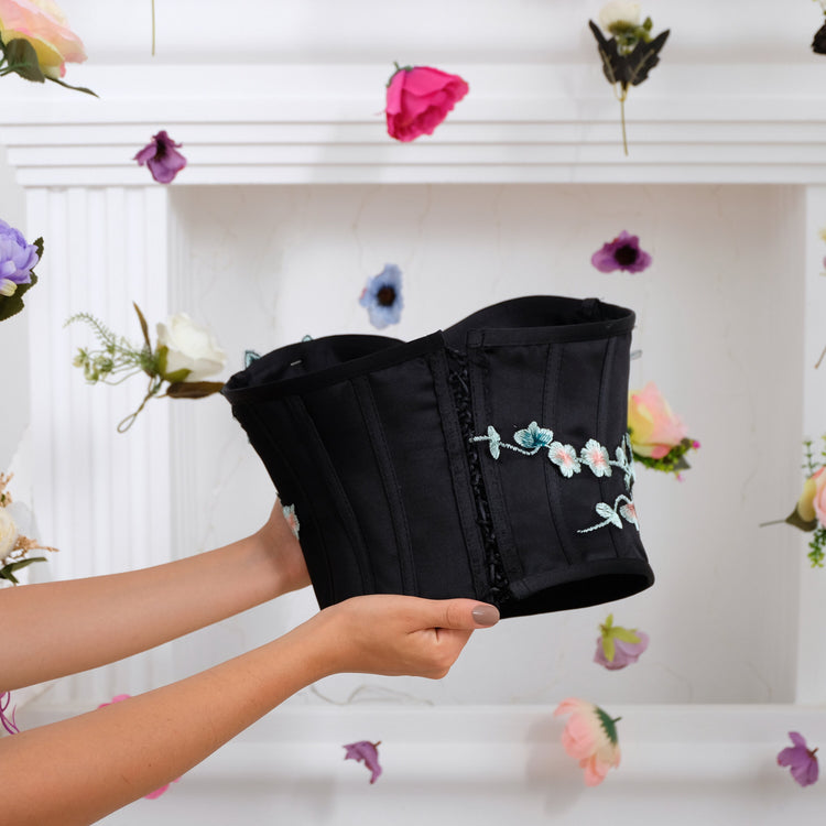 Floral Black women Corset