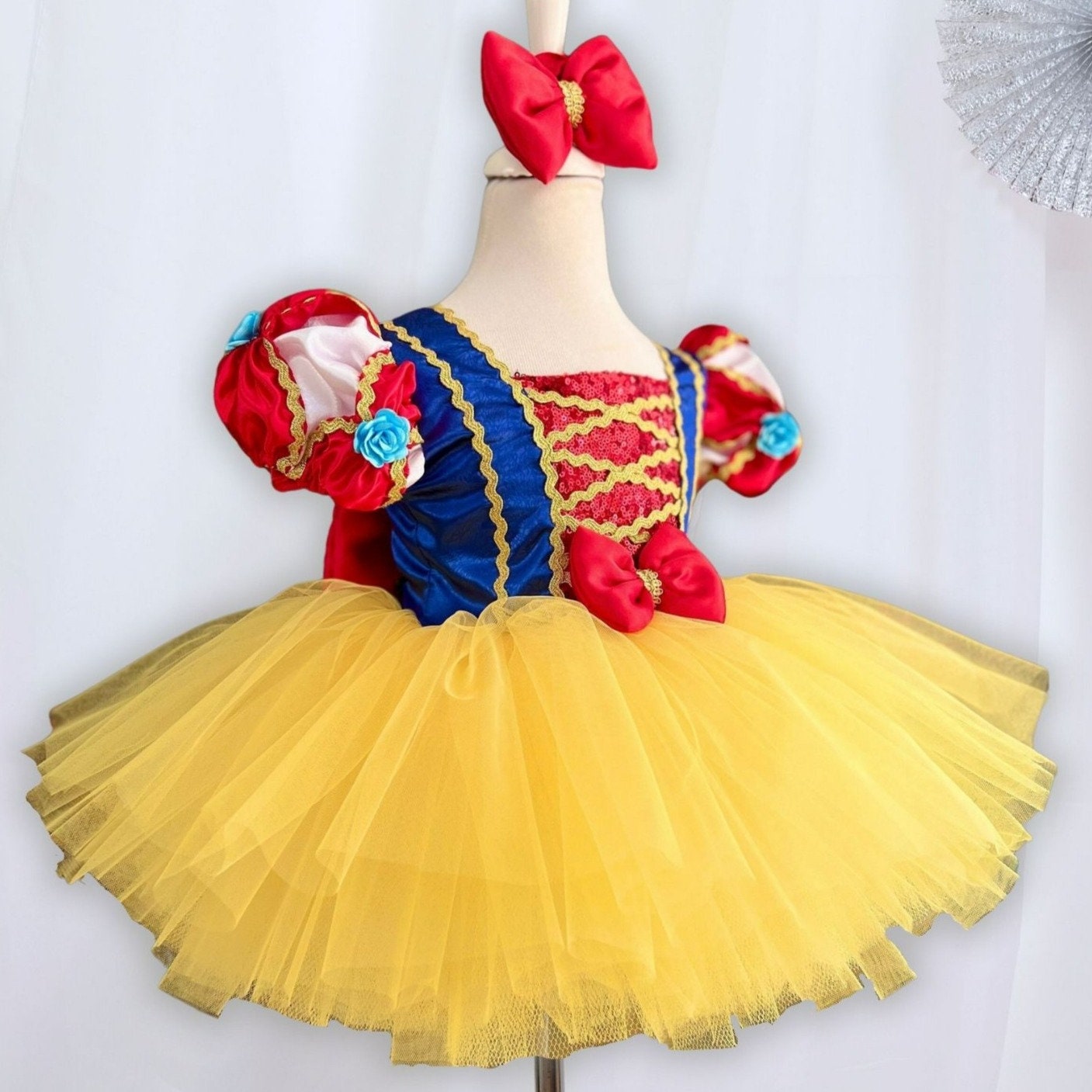 snow white infant dress Snowwhite Toddler Dress, Baby Frock, Blue Girl Dress, Cosplay Costume, Birthday Party Buttery Soft Feel Snow White Baby Dress, 1st