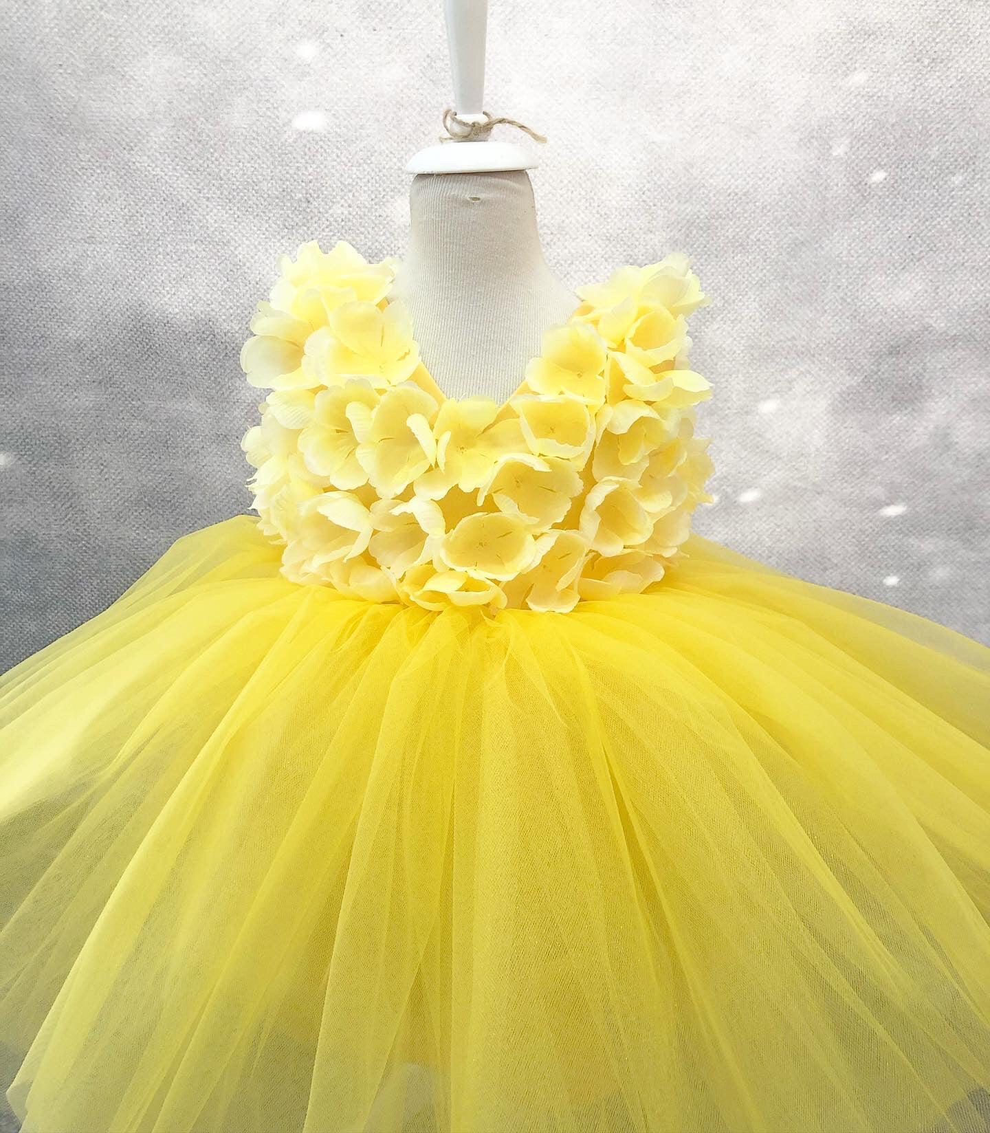 Nalla Flower girl dress yellow - MyBabyByMerry 
