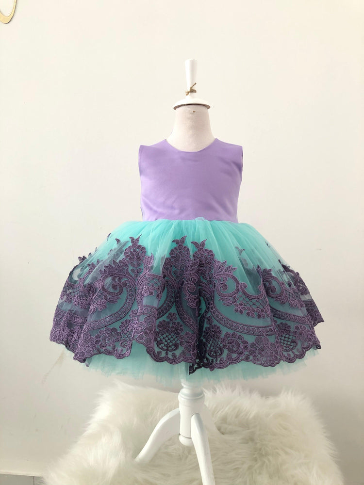 Esma flower girl dress turqouise