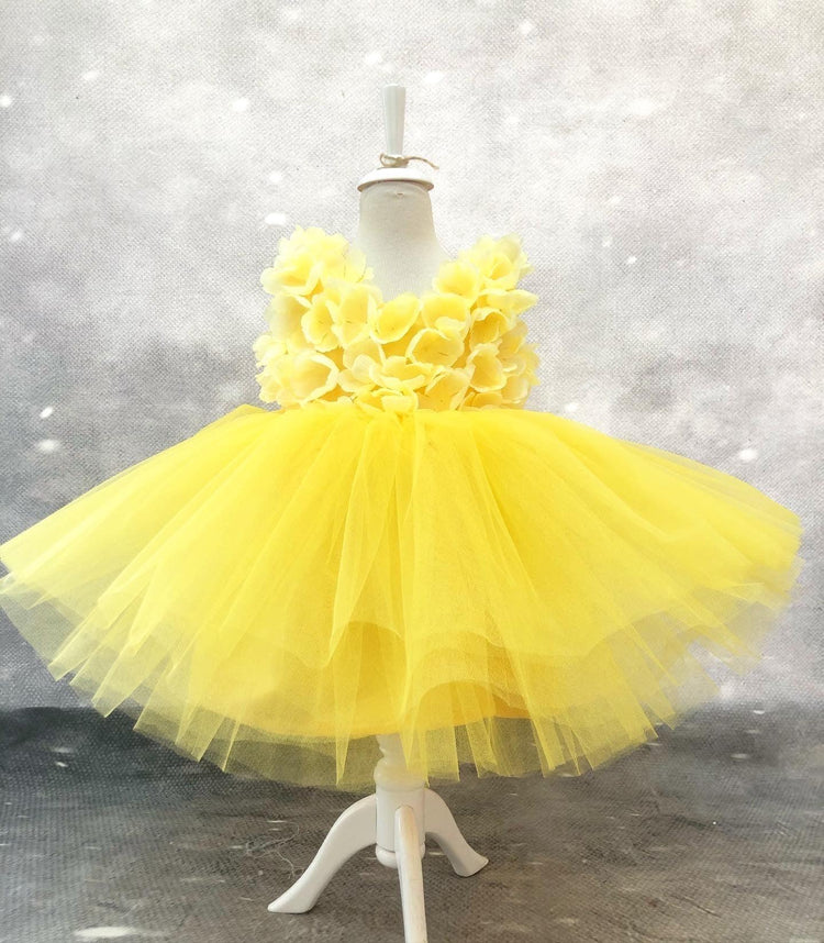 Nalla Flower girl dress yellow - MyBabyByMerry 