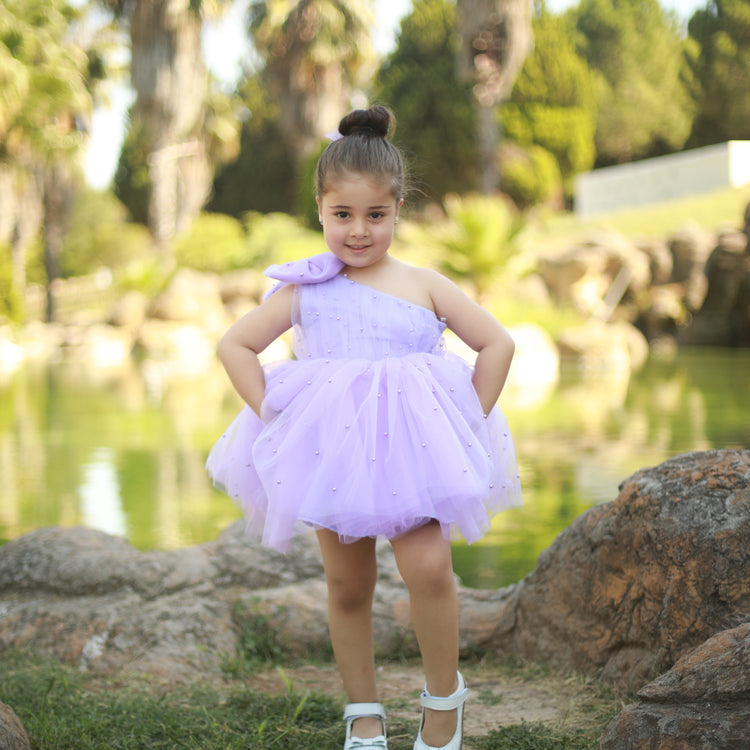 Stella Lilac Pearl Girl Dress